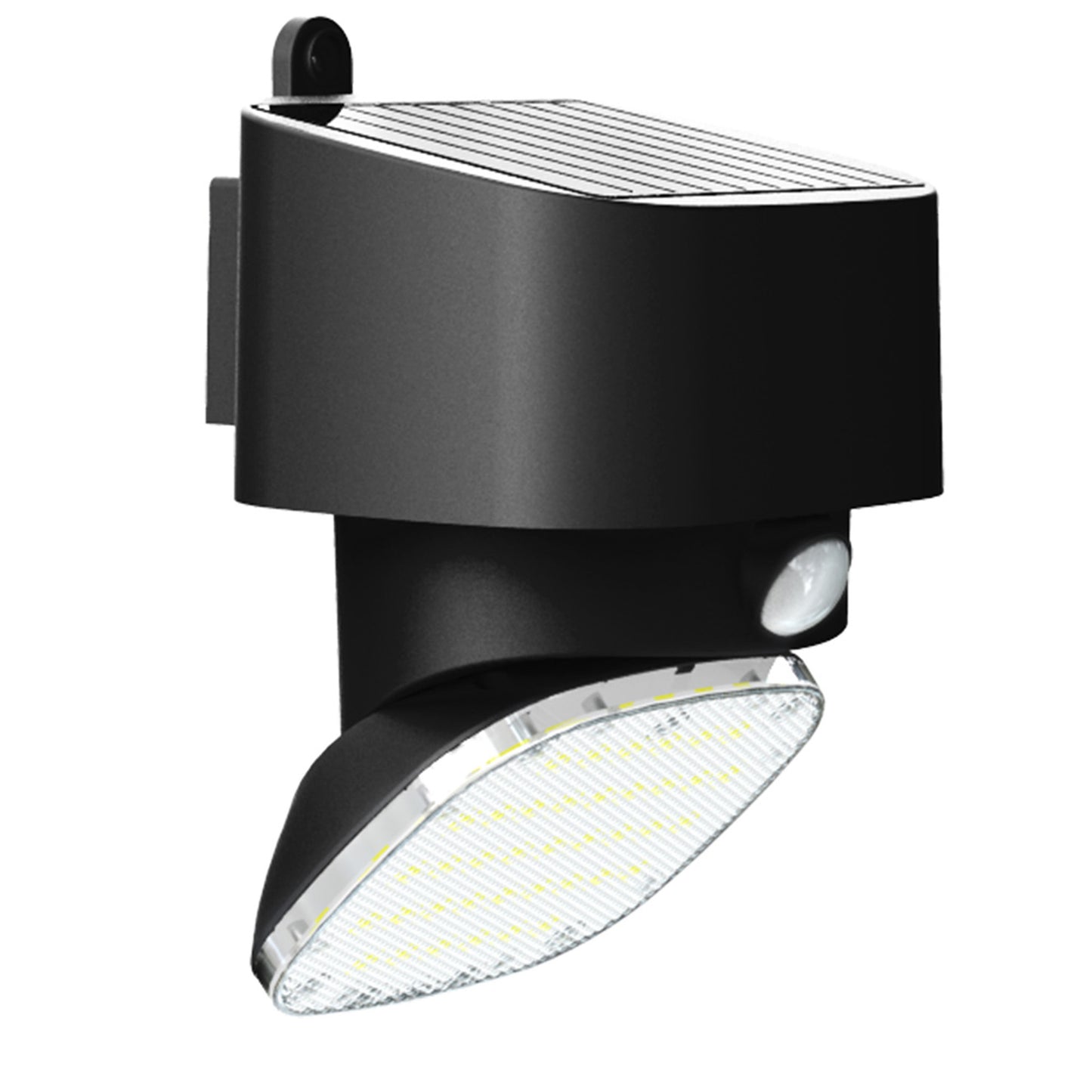 Projecteur solaire éclairage puissant LED 2000LM blanc BRILOCK avec détecteur de mouvement H15cm