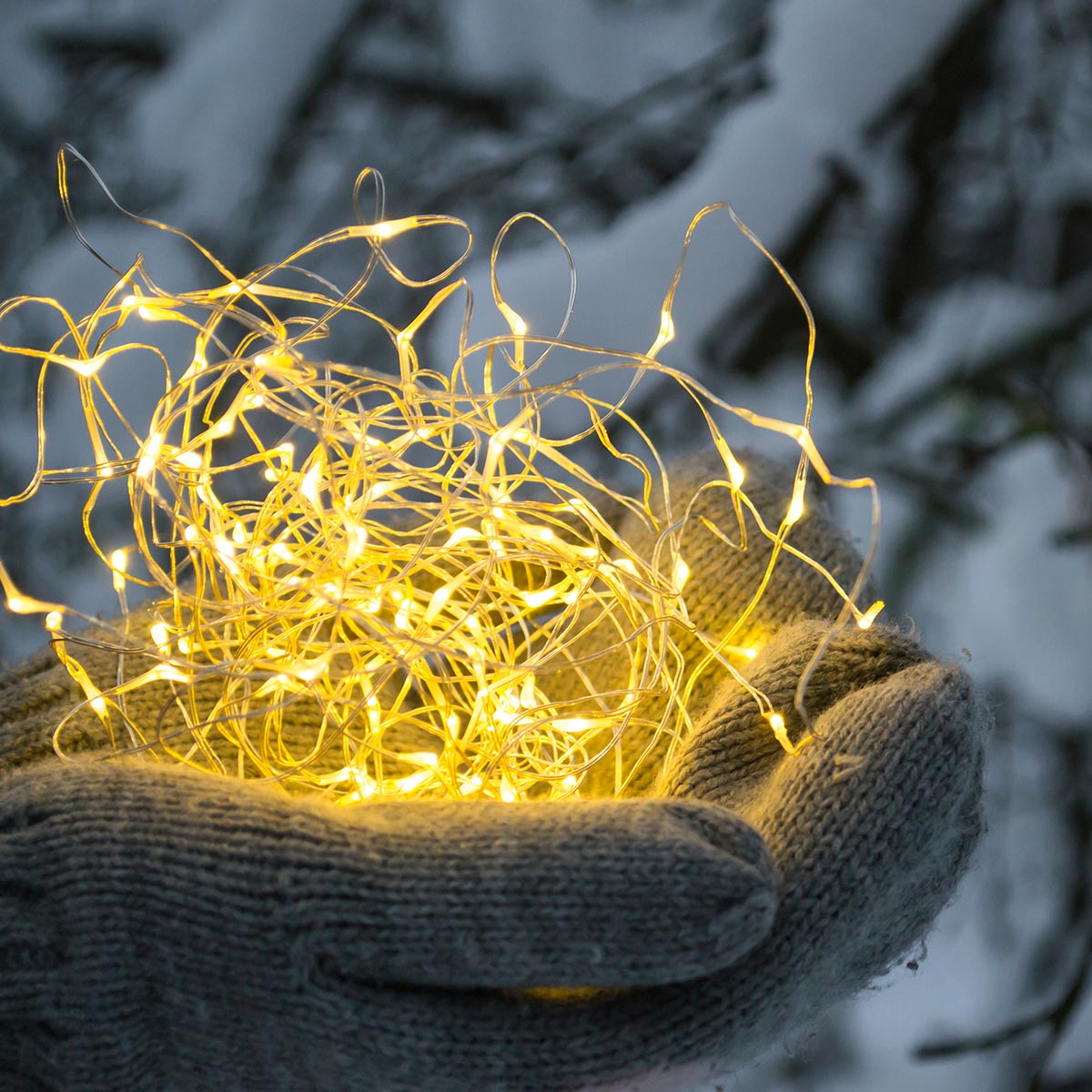 Lot de 2 guirlandes lumineuses solaires en cuivre 100 micro LED blanc chaud SKINNY SOLAR 11.90m 8 modes