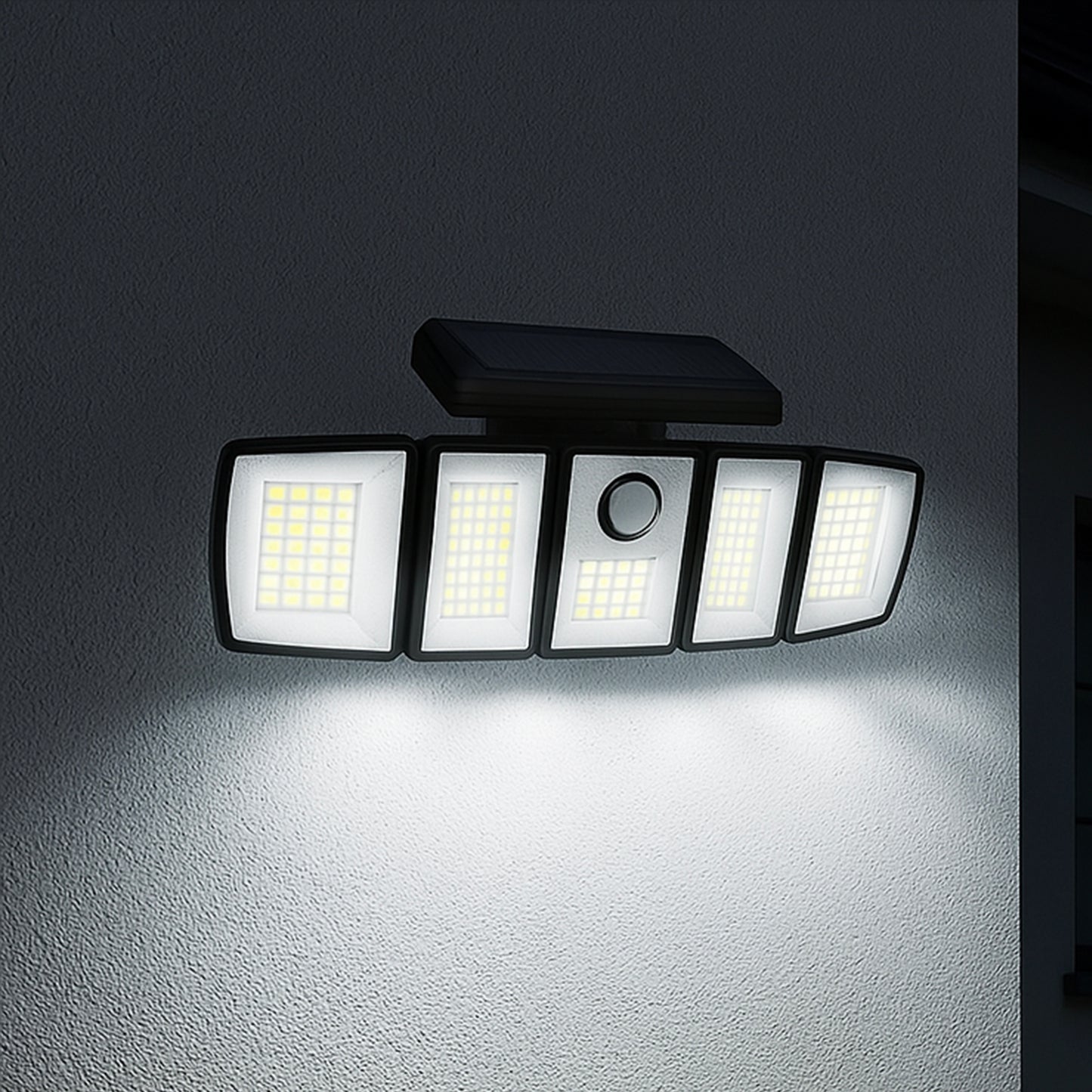 Projecteur Solaire LED Puissant ANDOVER XL - Éclairage Blanc Froid avec Détecteur de Mouvement, Largeur 31 cm, Idéal pour Sécuriser Jardin, Terrasse et Extérieur