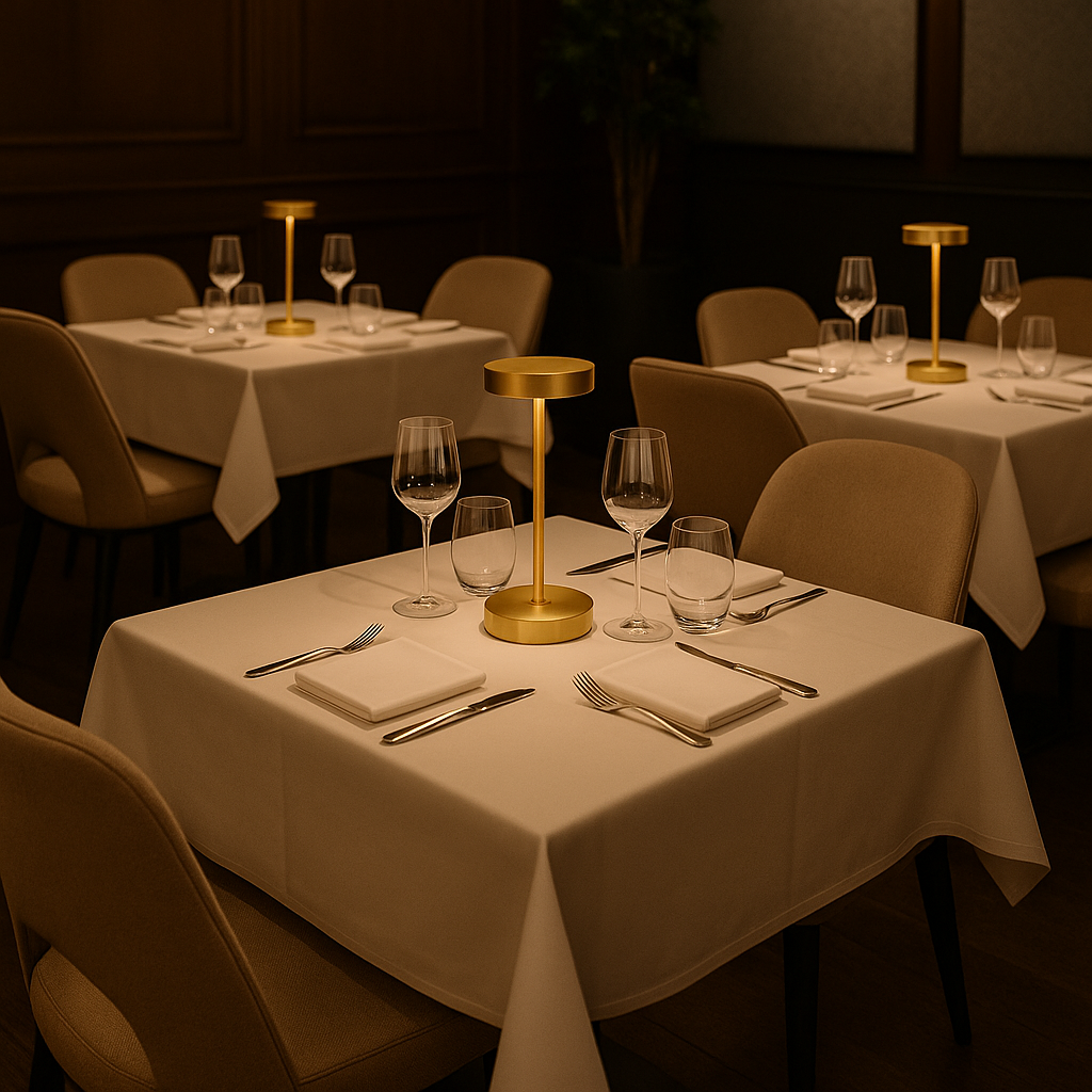 Lampe de table sans fil dimmable en aluminium doré LED SANDY MINI GOLD H25 cm