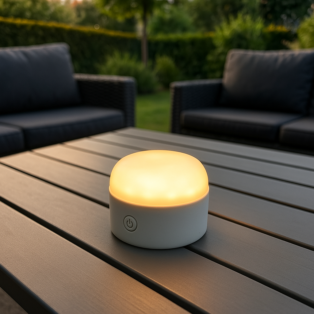 Mini ampoule LED rechargeable MINI LYS 300 Lumen blanc et multicolore avec télécommande H5.5cm