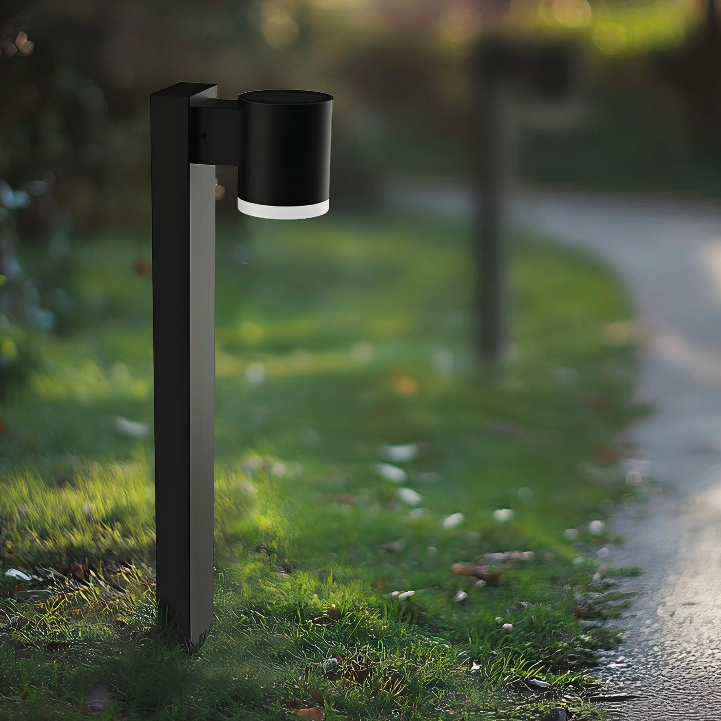 Balise solaire à fixer ou à planter LED blanc chaud dimmable NOVIA TALL H70cm