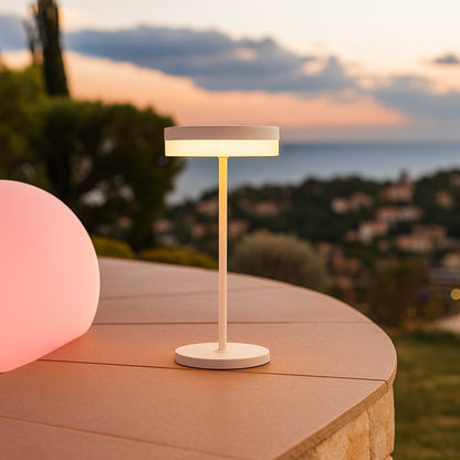 Lot de 2 lampes de table solaires et USB blanches LED blanc chaud dimmable 2x VIVIA MINI WHITE SOLAR H27cm