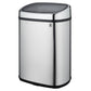 Poubelle de cuisine push 48L CITY en acier Inox avec cerclage Ouverture par simple pression