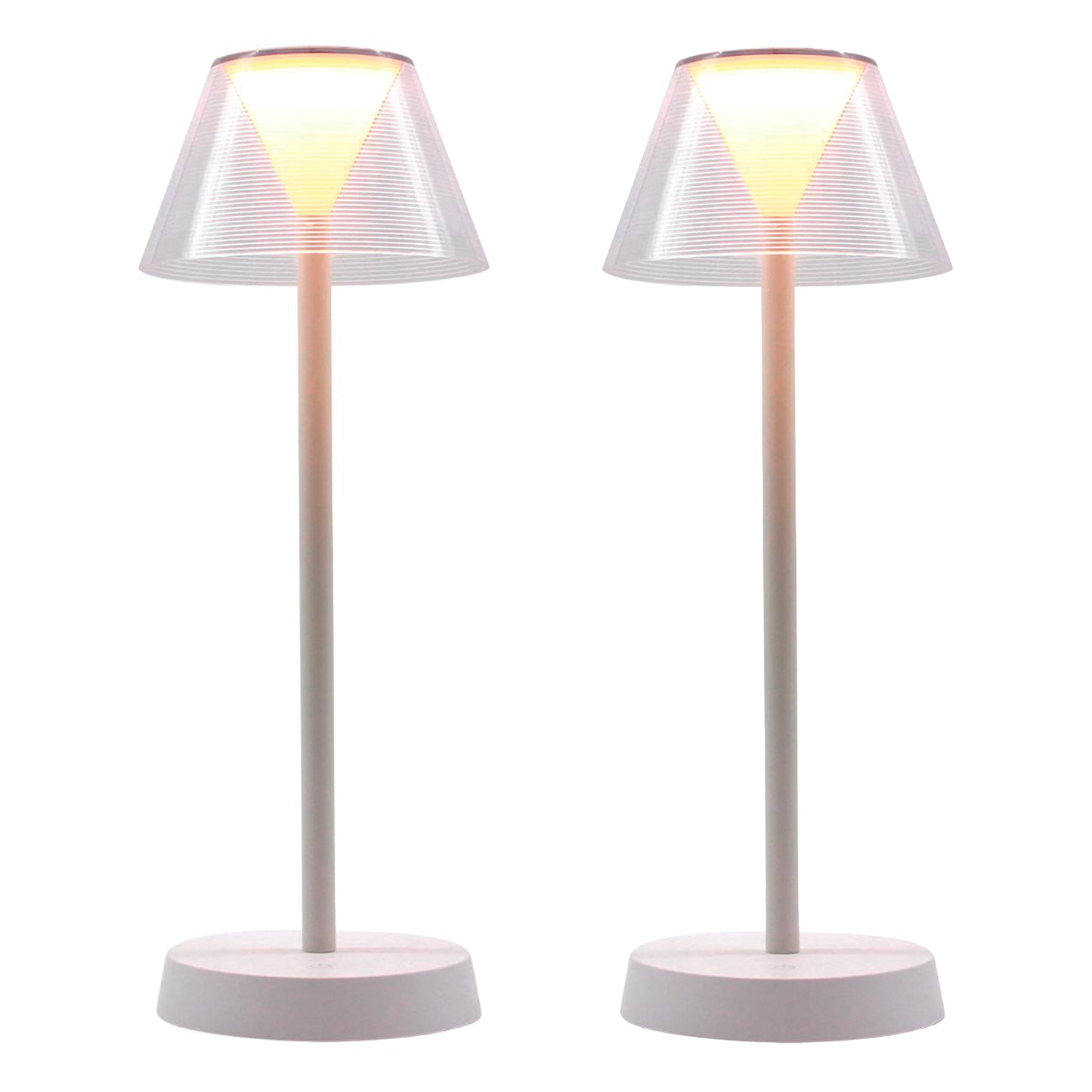 Lot de 2 lampes de table sans fil LED blanc chaud BEVERLY WHITE H34cm