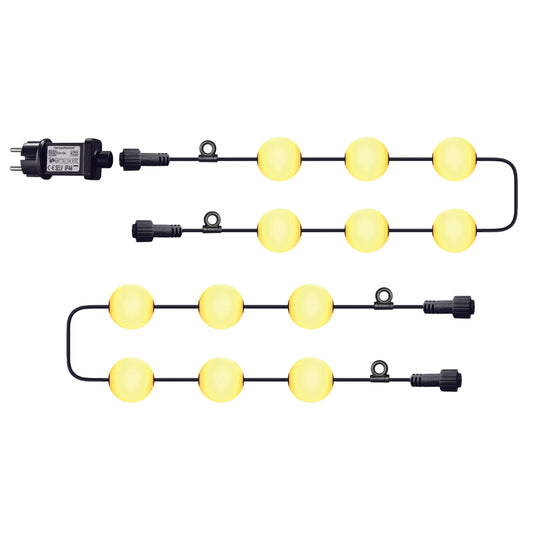 Guirlande lumineuse d'extérieur 12 boules Ampoule LED BOLLY LIGHT 11m avec crochet