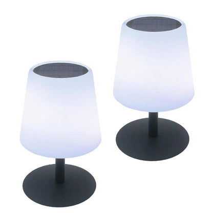 Lot de 2 Lampes de table solaire et rechargeable LED blanc chaud/blanc dimmable STANDY TINY SOLAR H25cm