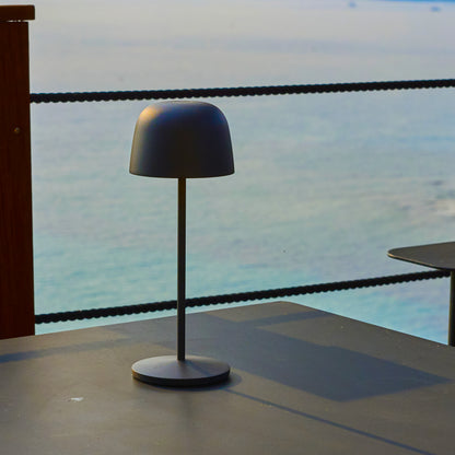 Lampe de table touch sans fil en aluminium gris anthracite LED SOPHIA ROCK blanc dimmable H28cm