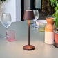 Lampe de table sans fil LED blanc chaud dimmable EMILY H25cm, Marron Vintage