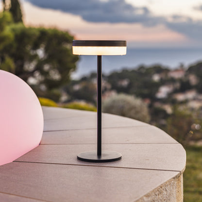 Lot de 2 lampes de table solaires et USB noires LED blanc chaud dimmable 2x VIVIA MINI SOLAR H27cm