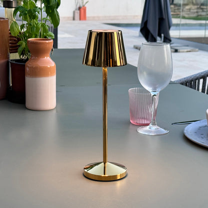 Lampe de table sans fil LED blanc chaud dimmable EMILY H25cm, Gold