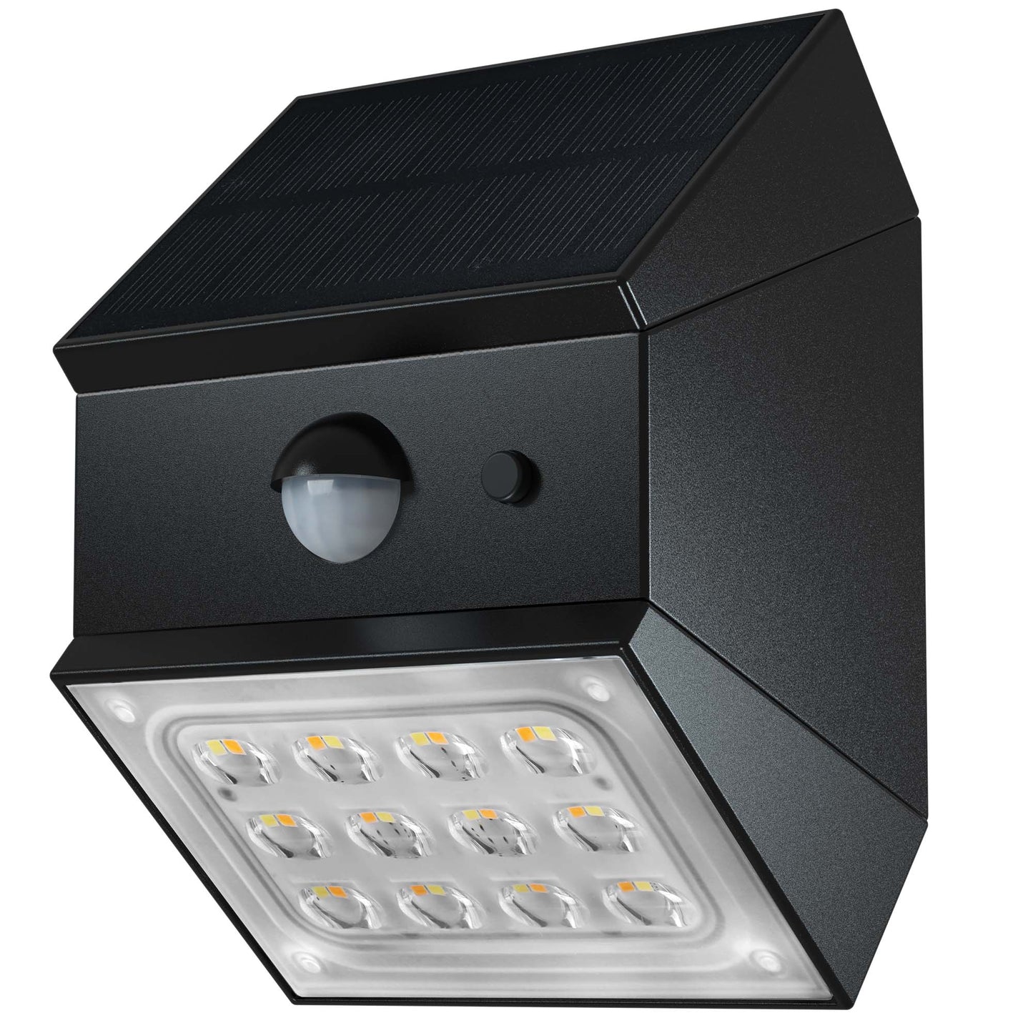 Lot de 2 appliques murales solaires formes personnalisables LED 2x LUMICUBE avec détecteur de mouvement H10cm