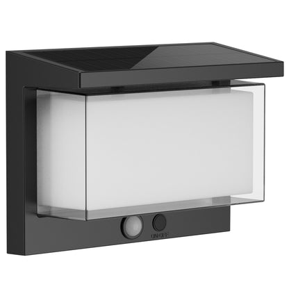 Applique murale solaire avec détecteur de mouvement ZEANY LED blanc froid H15cm