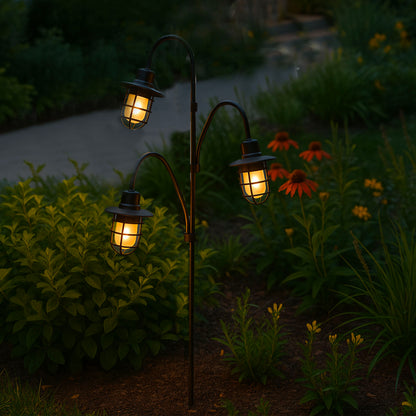Balise solaire décorative LED blanc chaud BERRY SPIKE H74cm
