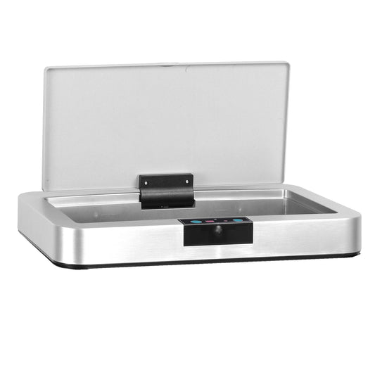 Couvercle de poubelle automatique rectangulaire modèle DAYTONA 60L Chrome