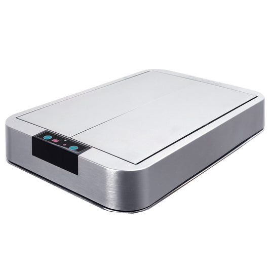 Couvercle de poubelle automatique rectangulaire modèle SILVERLAKE Chrome