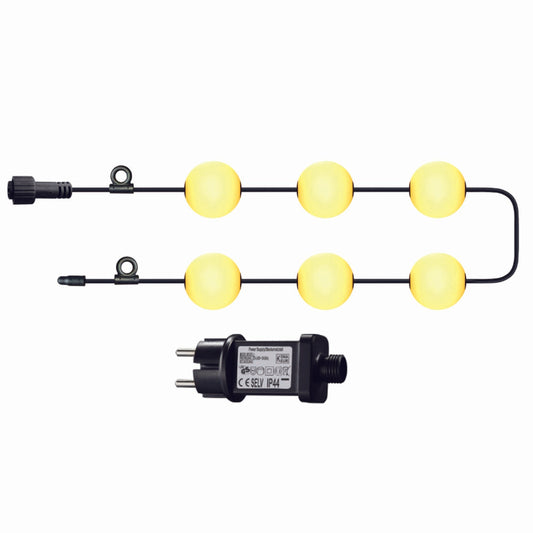 Guirlande lumineuse d'extérieur 6 boules Ampoule LED BOLLY LIGHT 5,5m avec crochet