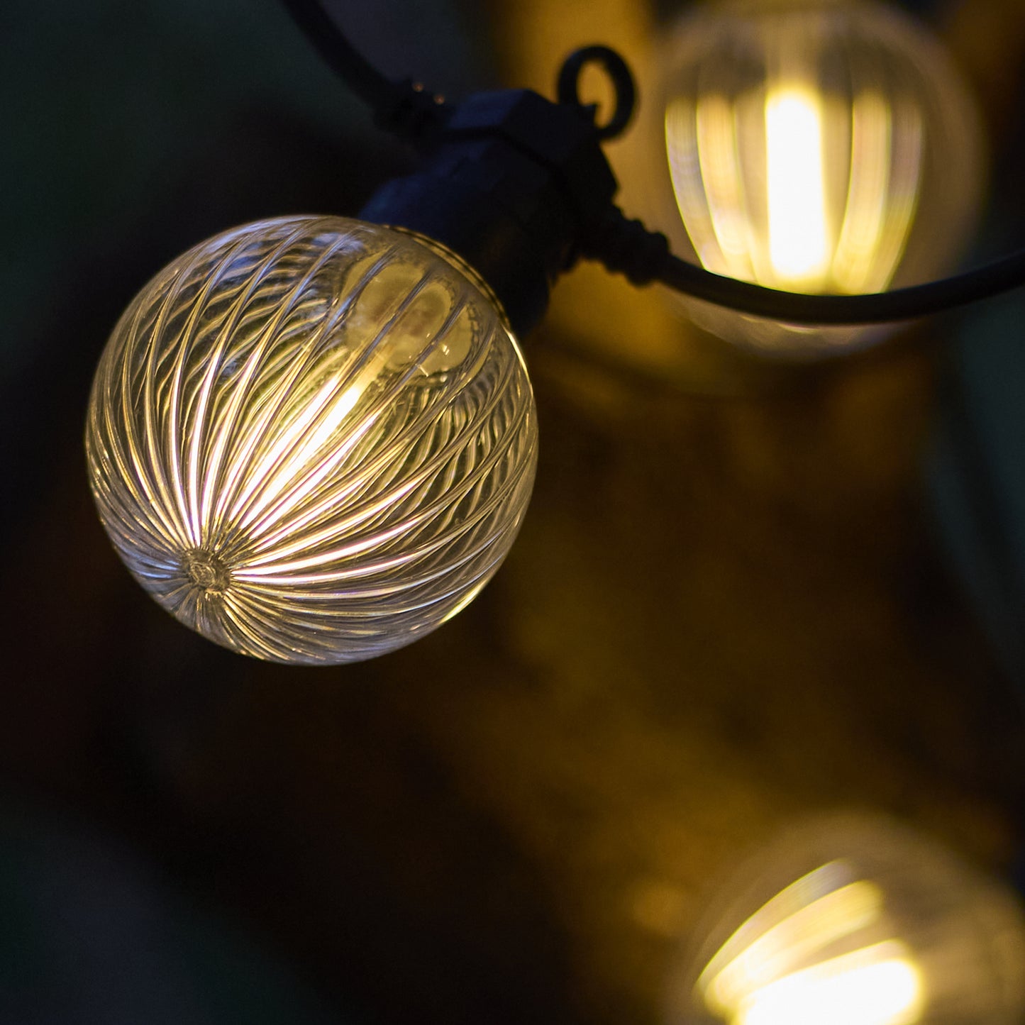 Guirlande lumineuse solaire raccordable 10 ampoules LED blanc chaud dimmable BAMBY LIGHT 8m