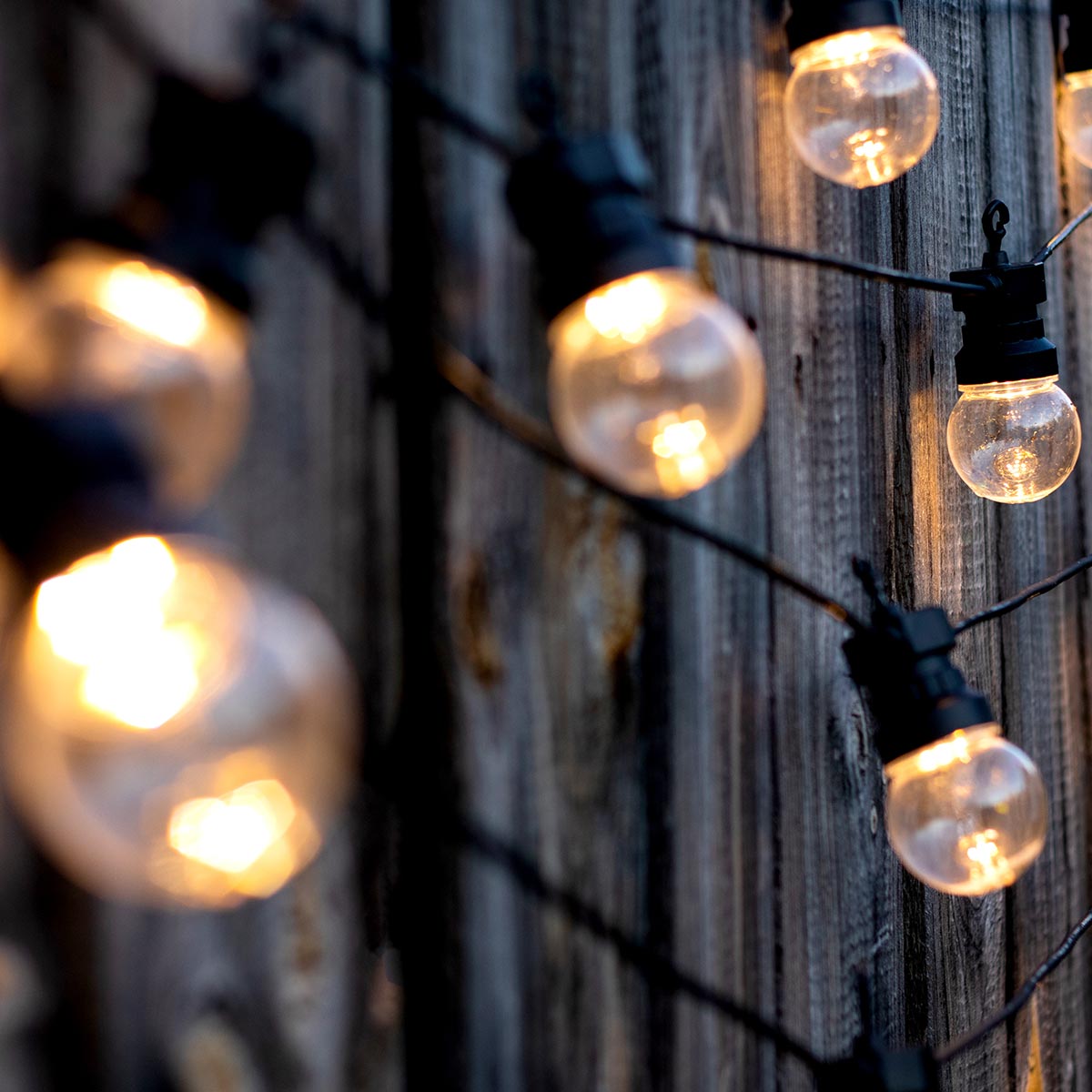 Guirlande lumineuse solaire raccordable 20 globes transparents LED blanc chaud PARTY CLEAR SOLAR 20 9m 13 modes