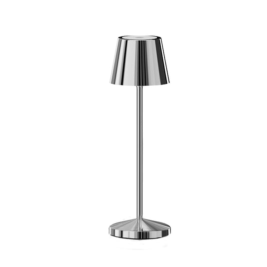 Lampe de table sans fil LED blanc chaud dimmable EMILY H25cm, Argent