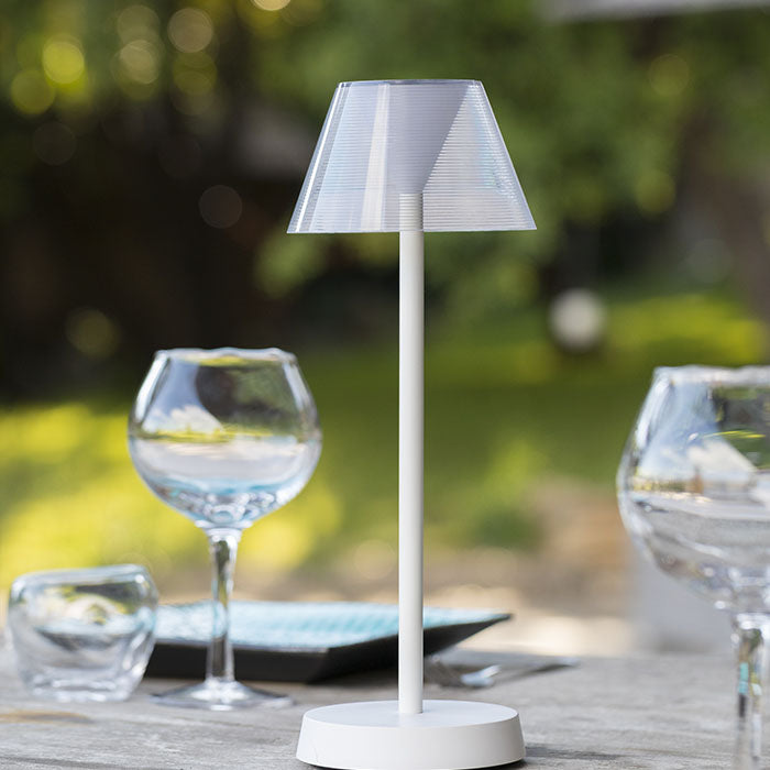 Lot de 2 lampes de table sans fil LED blanc chaud BEVERLY WHITE H34cm