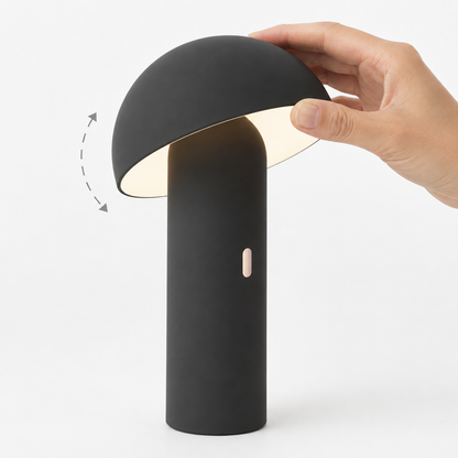 Lampe de table sans fil tête orientable LED blanc chaud TOD BLACK H28cm