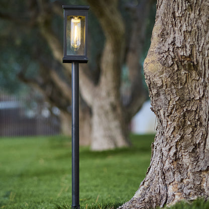 Lot de 4 balises solaires à piquer 4X LUZY LED blanc chaud H34cm