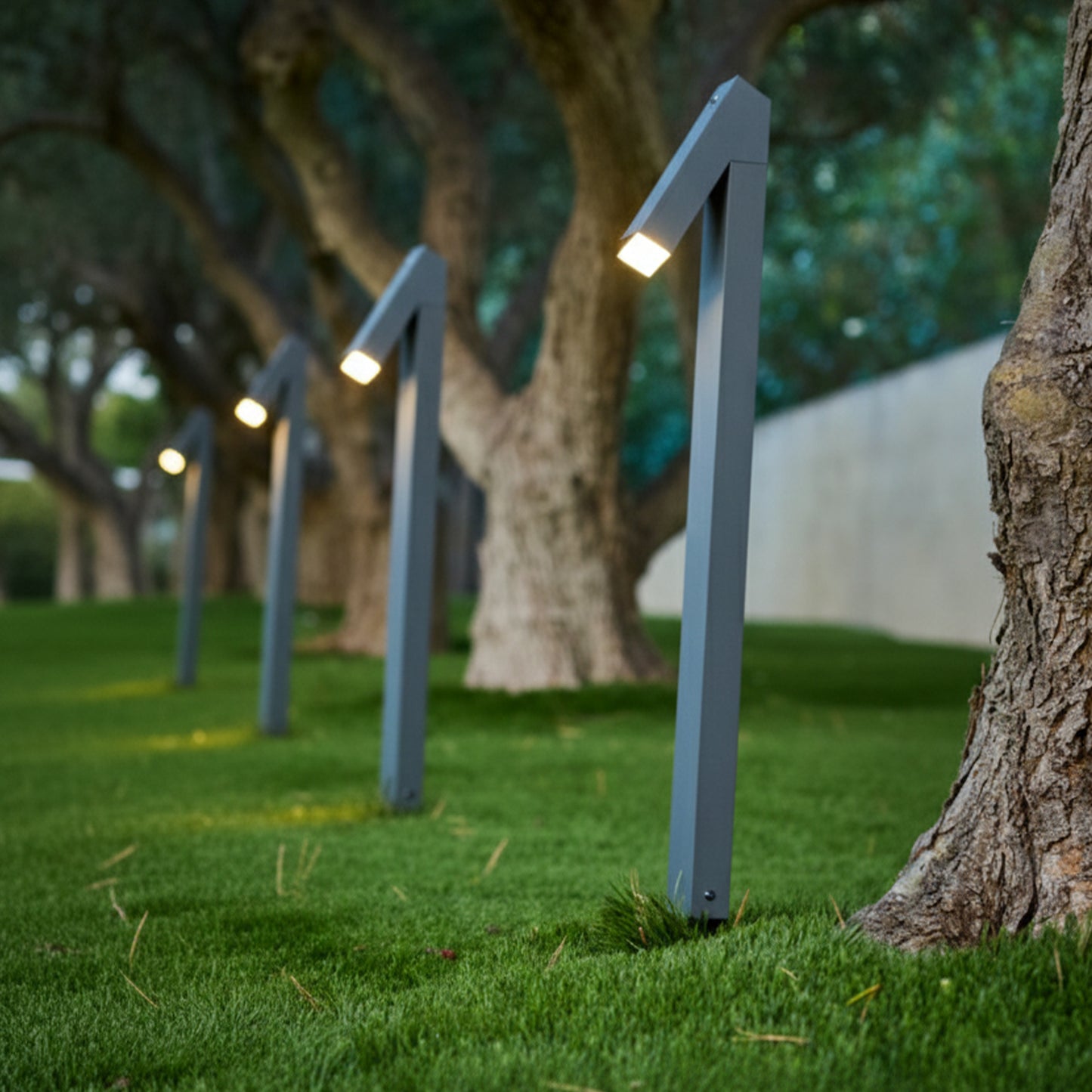 Balise solaire à fixer ou à planter LED blanc chaud SOLTEK TALL H56cm