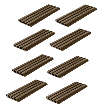 Lot de 8 lames de bardage bois composite 250x17x2.6cm couleur bois - 3,4 m2