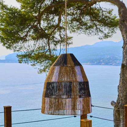 Suspension sur secteur pour l'extérieur ZAHARA OUTDOOR CABLE en corde naturelle style bohème 5m de longueur de câble