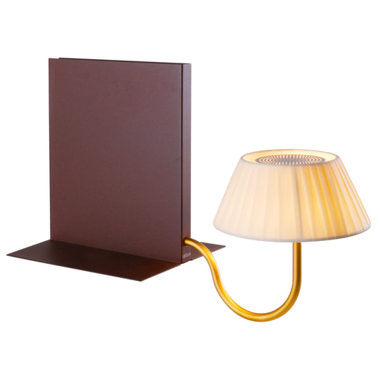 Applique pour bibliothèque d'intérieur avec ampoule LED doré rechargeable blanc chaud dimmable LIBRA MATT GOLD H28,5 cm