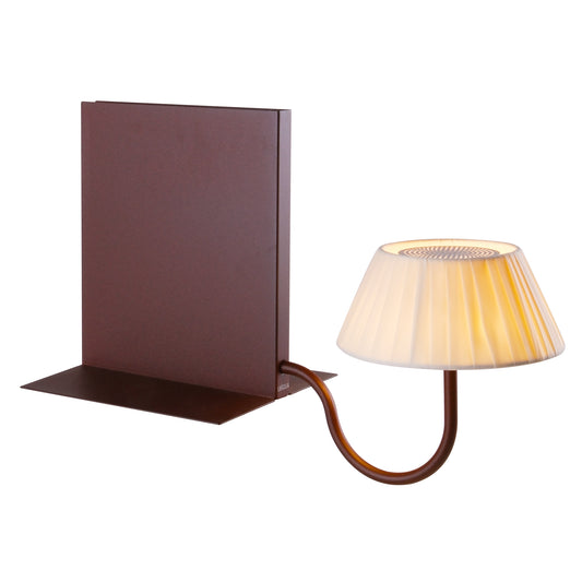 Applique pour bibliothèque d'intérieur avec ampoule LED bronze rechargeable blanc chaud dimmable LIBRA CORTEN H28,5 cm