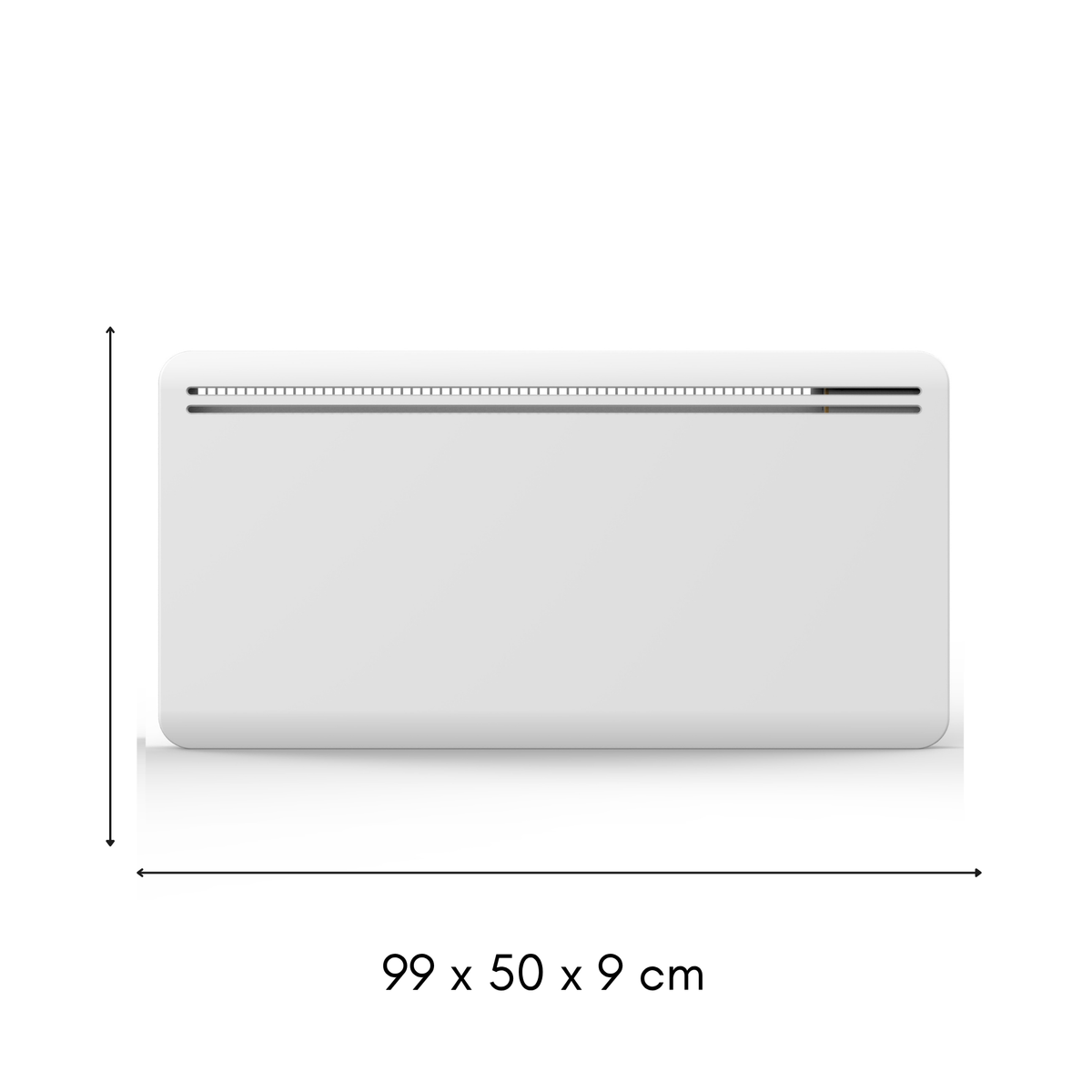 Radiateur électrique à inertie sèche bloc FONTE écran LCD 2000W ASPEN Norme NF