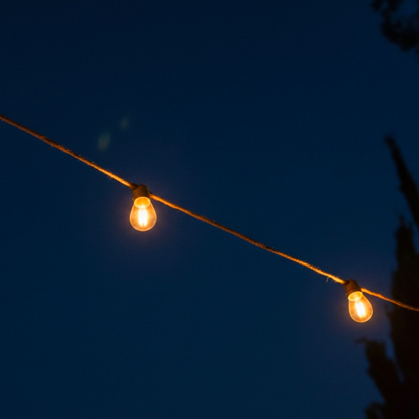 Guirlande lumineuse solaire et sur secteur raccordable en corde 20 ampoules transparentes LED blanc chaud FANTASY CORD SOLAR 13m