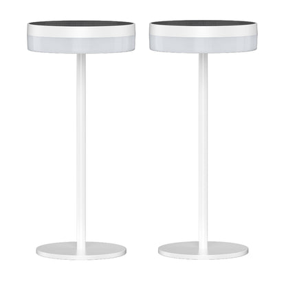 Lot de 2 lampes de table solaires et USB blanches LED blanc chaud dimmable 2x VIVIA MINI WHITE SOLAR H27cm