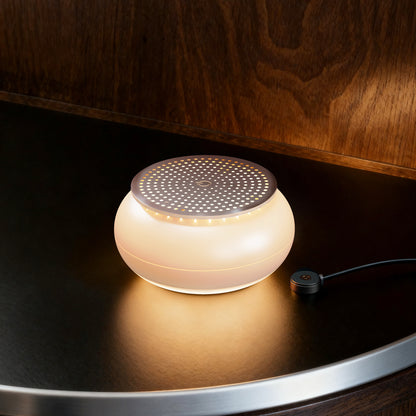 Lampe de table d'intérieur en béton avec ampoule LED rechargeable blanc chaud dimmable KONI CEMENT H35 cm