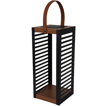 Lanterne solaire décorative avec base LED solaire rechargeable LED blanc chaud FERIAN TALL H50cm