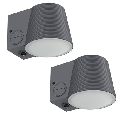 Lot de 2 appliques murales solaires puissantes LED blanc 1000 lumens avec détecteur de mouvement IP65 2x SOLINE WALL