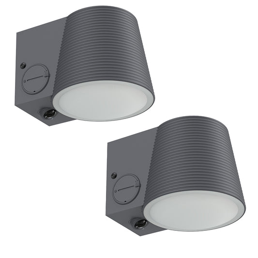 Lot de 2 appliques murales solaires puissantes LED blanc 1000 lumens avec détecteur de mouvement IP65 2x SOLINE WALL