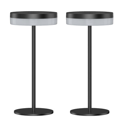 Lot de 2 lampes de table solaires et USB noires LED blanc chaud dimmable 2x VIVIA MINI SOLAR H27cm