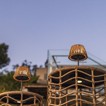 Lot de 4 minis lampes de table LED sans fil blanc dimmable 2X TWINS RAFFY H23.5cm