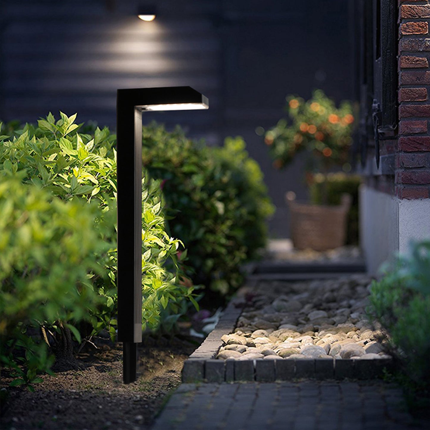 Lot de 4 balises solaires à piquer LED blanc chaud / froid 4X TORLY H40cm