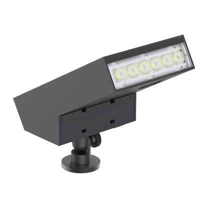 Spot Solaire Projecteur à piquer en aluminium dimmable LED blanc orientable 180° SOLTEK H23cm