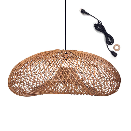 Suspension sur secteur pour l'extérieur SEVIA OUTDOOR CABLE en rotin naturel style bohème 5m de longueur de câble