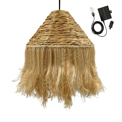 Suspension solaire LEONORA SOLAR en jacinthe d'eau avec câble hybride secteur et solaire 5m de longueur