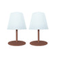 Set de 2 lampes de table LED sans fil TWINS Terracota H16cm