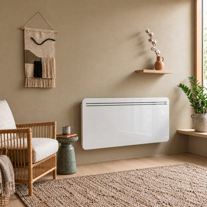 Radiateur électrique à inertie sèche bloc FONTE écran LCD 2000W ASPEN Norme NF