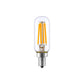 Lot de 10 Ampoule filament LED E14 blanc chaud PLUTON T25 4W H9cm