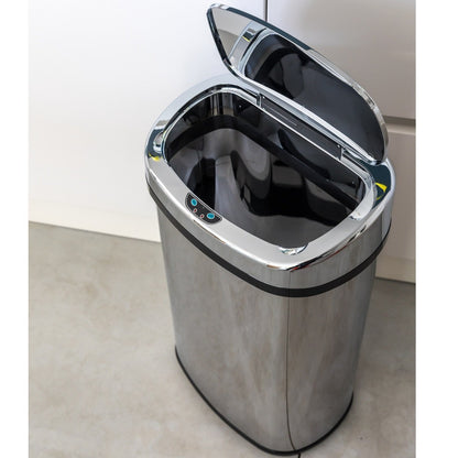 Poubelle de cuisine automatique 58L MAJESTIC grande capacité en acier INOX avec cerclage - REDDECO.com