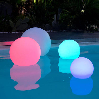 Boule lumineuse sans fil flottante LED multicolore dimmable BOBBY ∅30cm avec télécommande et socle à induction - REDDECO.com